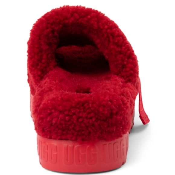 Womens UGG® Fluffita Slide Sandal Ribbon Red - Picture 2 of 7